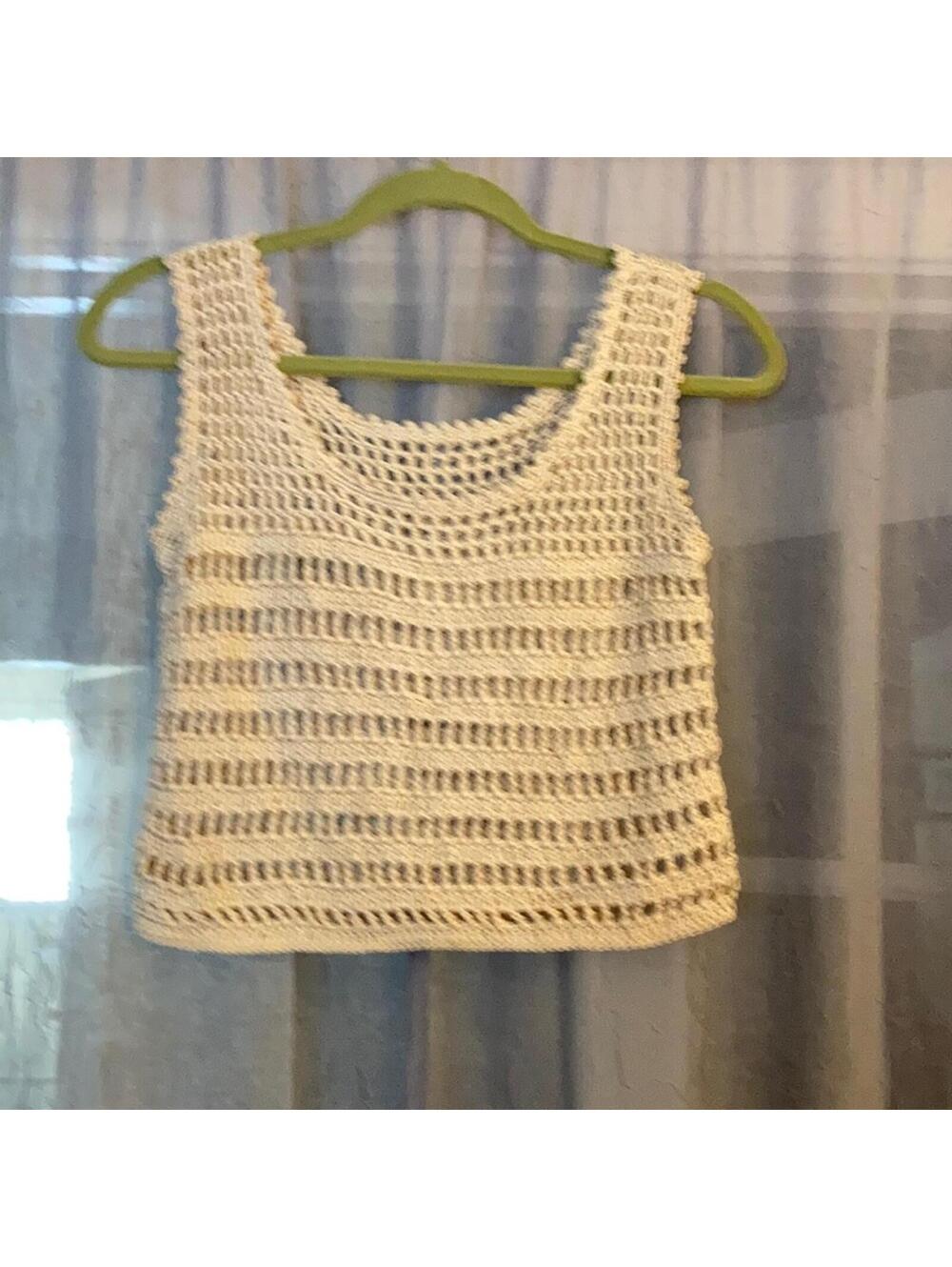 Macrame-style tank sweater